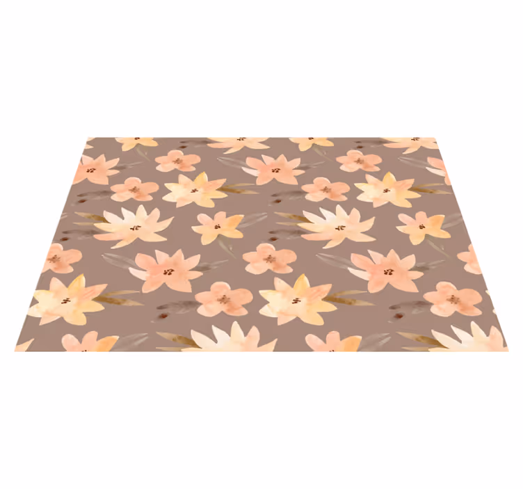 Tischset elegant Aquarell blumen pastellfarben - TenStickers