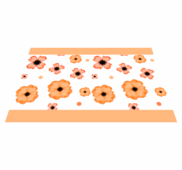 Tischset elegant Orange und rosa aquarellmuster - TenStickers