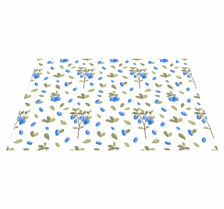 Tischset textur botanisches blau-muster - TenStickers
