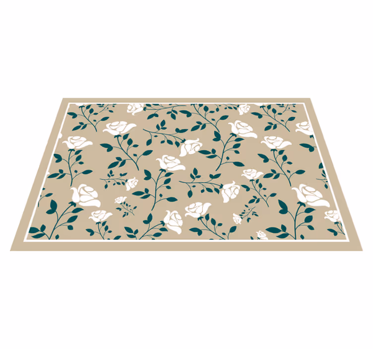 Tischset textur mit floralem blattmuster - TenStickers
