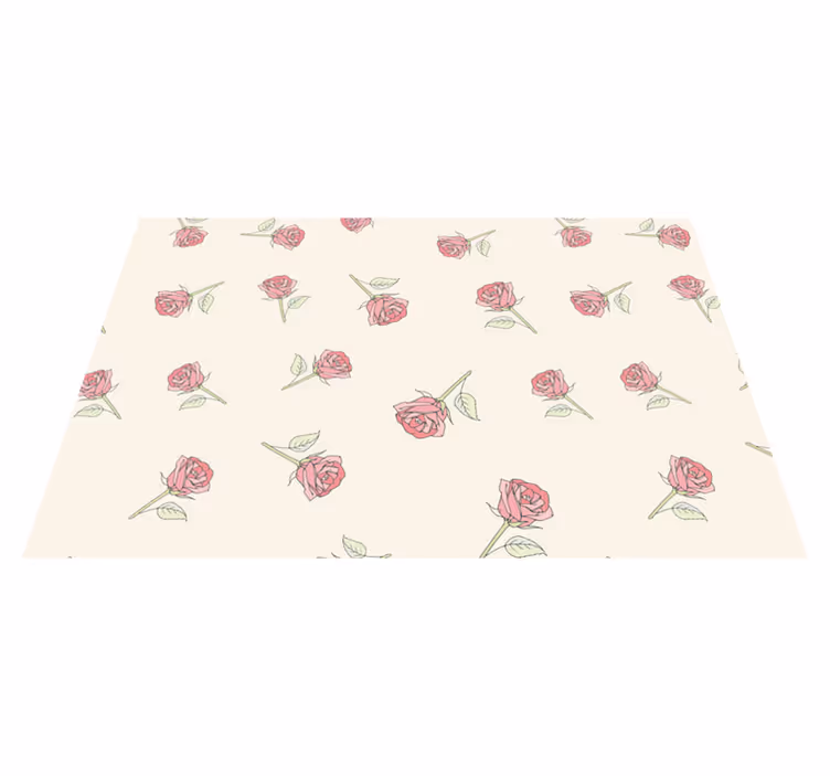 Tischsets originell mit rosenblütenmuster - TenStickers