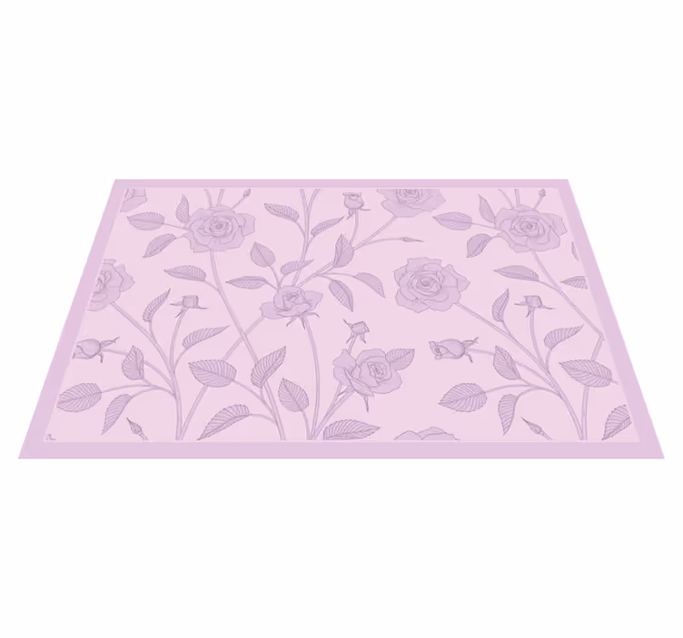 Tischset textur mit elegantem rosenmuster - TenStickers