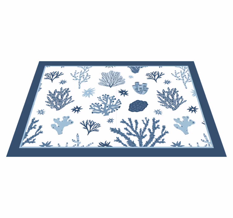 Tischset textur korallen und see-pflanzen - TenStickers