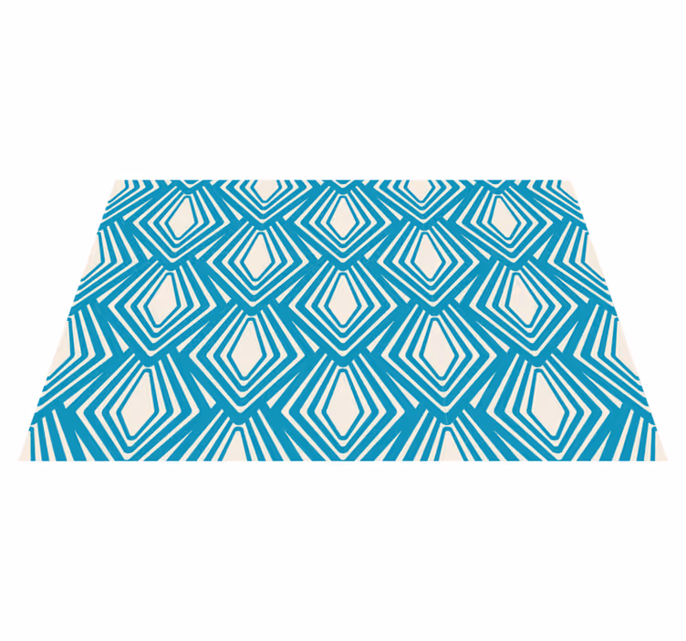 Tischset modern geometrisches blaues muster - TenStickers