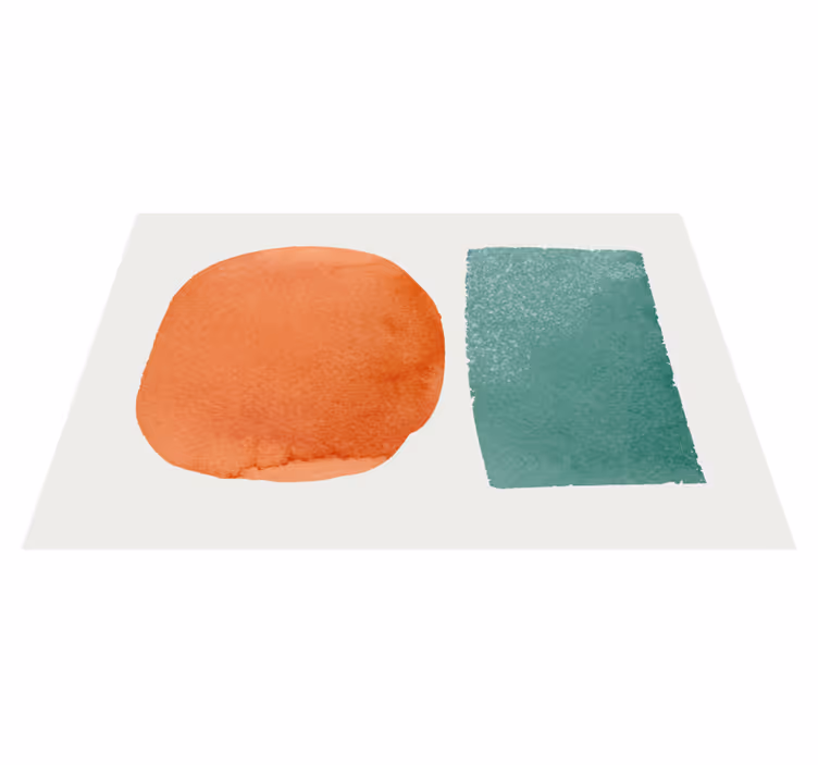 Tischset textur mit abstrakten farbklecksen - TenStickers