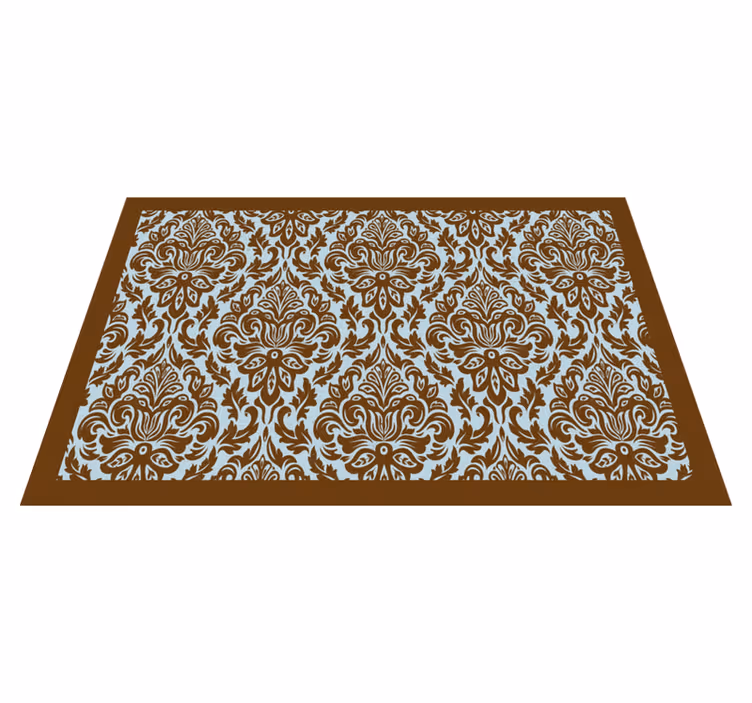 Tischset textur mit filigranem blumenemblem - TenStickers