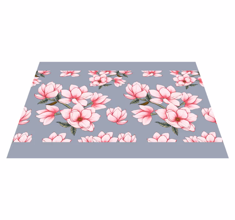 Tischsets originell im pinken magnolienmuster - TenStickers