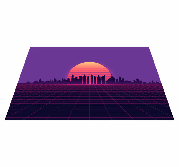 Tischset modern sonnenuntergang skyline aussicht - TenStickers