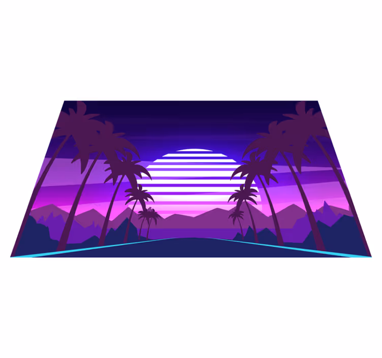 Tischset modern tropischer sonnenuntergang - TenStickers