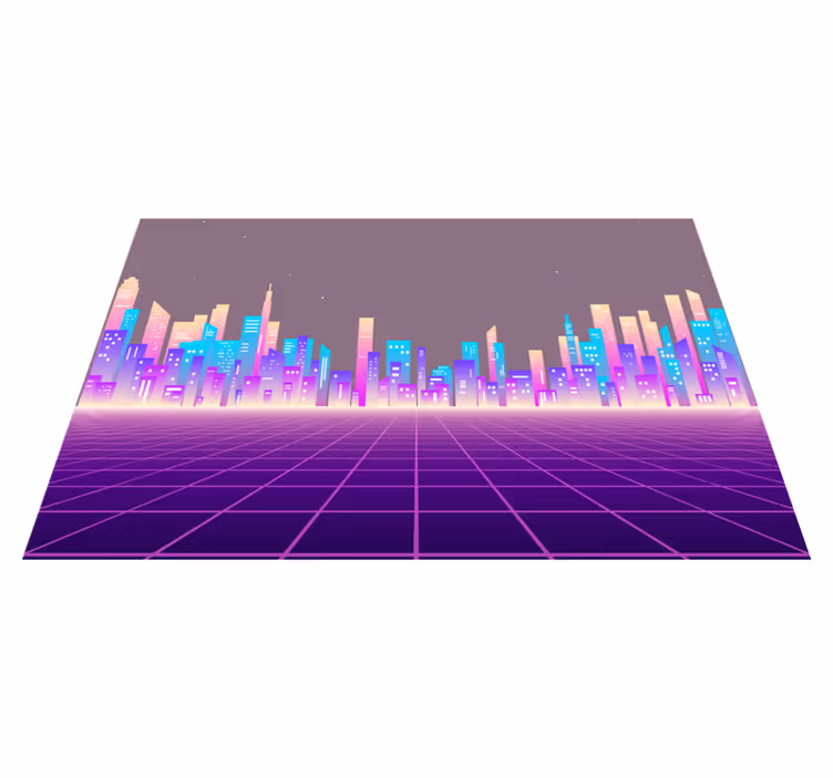 Tischset modern futuristische stadtlandschaft - TenStickers