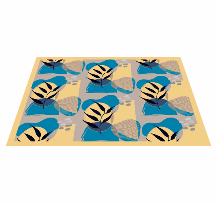 Tischset modern mit stilvollen blattmustern - TenStickers