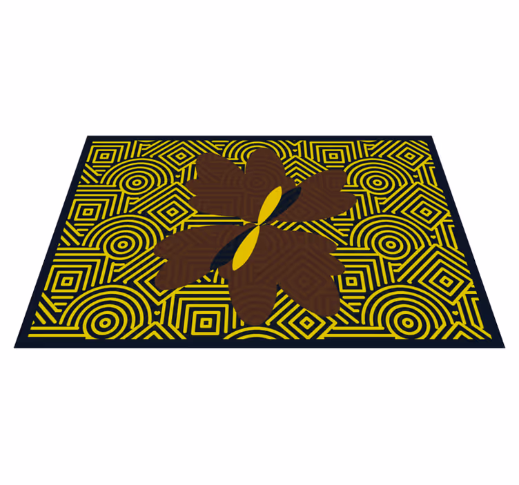 Tischset textur mit abstraktem geometrischem blumenmuster - TenStickers