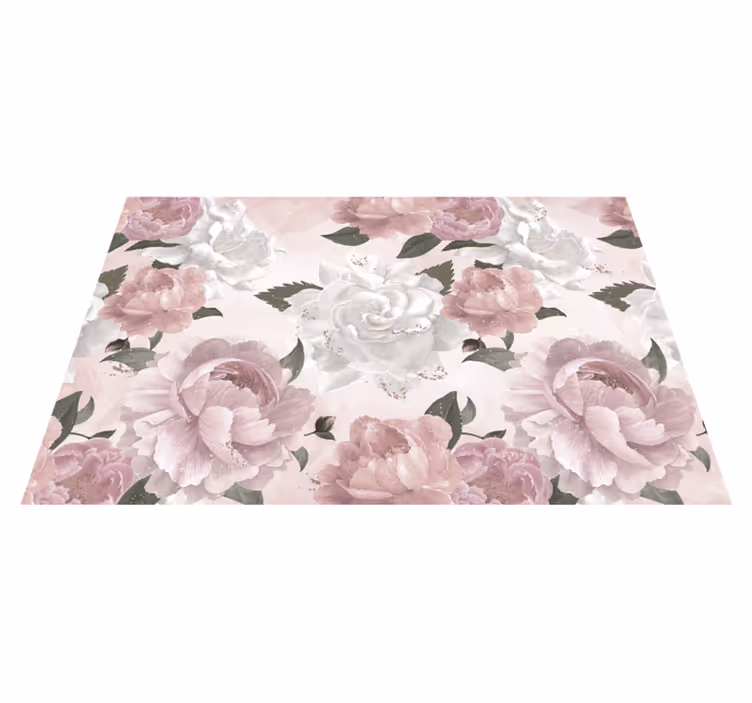 Tischset elegant Pfingstrosen im provenzalischen stil - TenStickers
