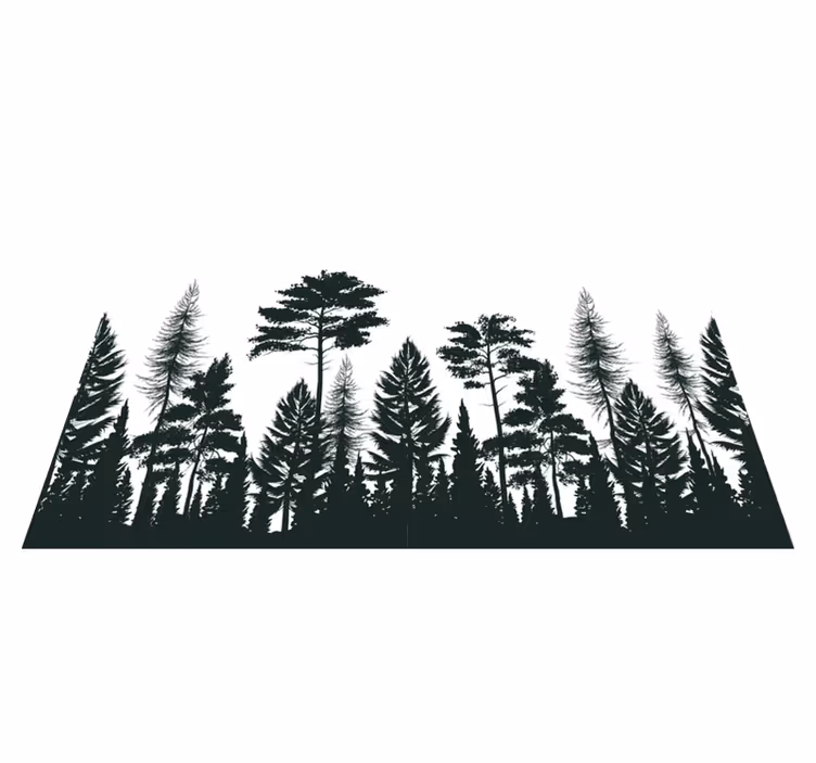Tischset textur walddesign silhouette - TenStickers