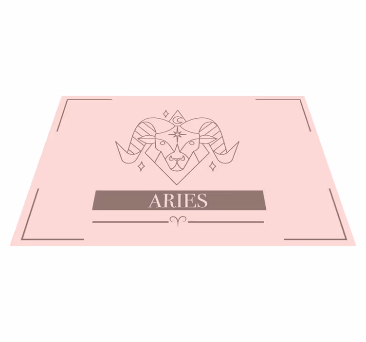 Tischset Zuhause Widder rosa karte sternzeichen Design - TenStickers