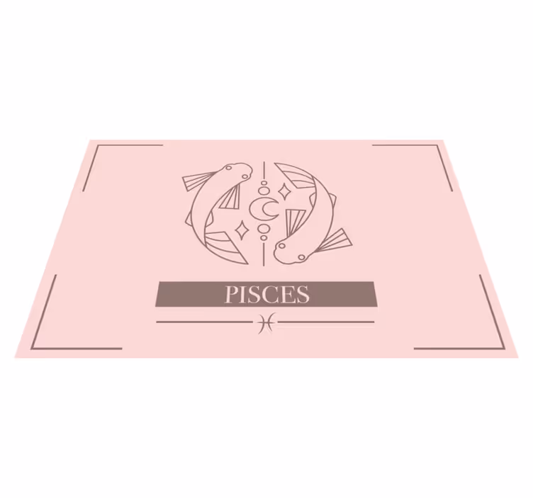 Tischset Zuhause Fische rosa karte sternzeichen Design - TenStickers