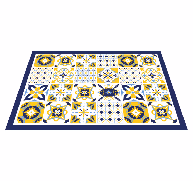 Tischset textur mit bunten fliesenmustern - TenStickers