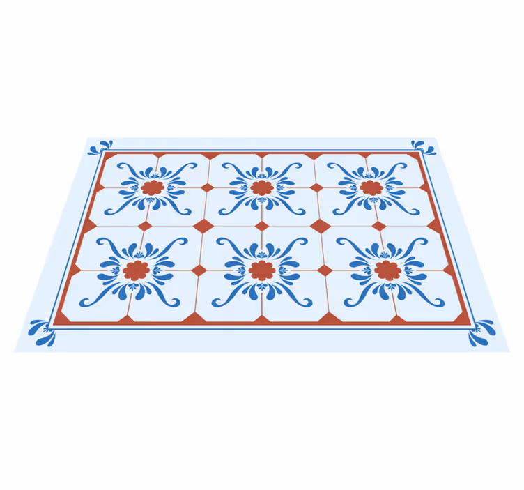 Tischset textur vintage blumenmuster - TenStickers