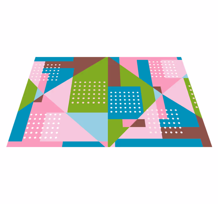 Tischset modern mit lebendigen geometrischen mustern - TenStickers
