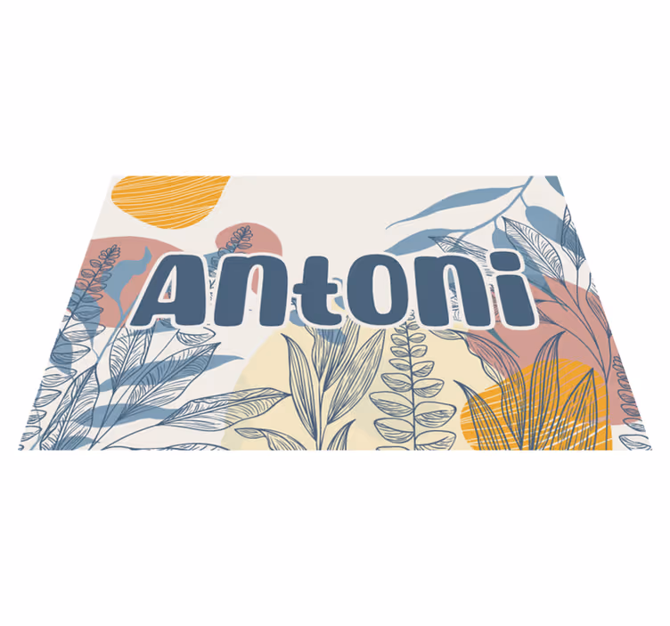Tischsets originell mit stilvollem namensdesign - TenStickers