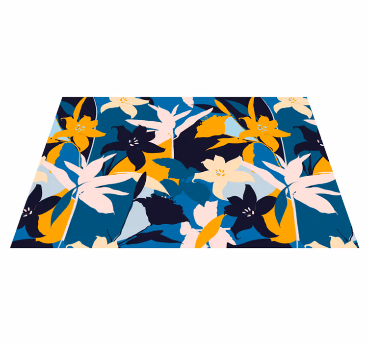 Tischsets originell im floralen türkisdesign - TenStickers
