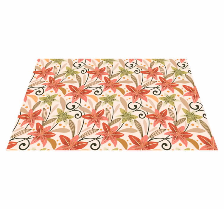 Tischsets originell mit lebhaftem blumenmuster - TenStickers