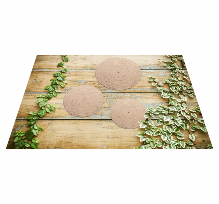 Tischset modern mit natürlichem untersetzer-set - TenStickers