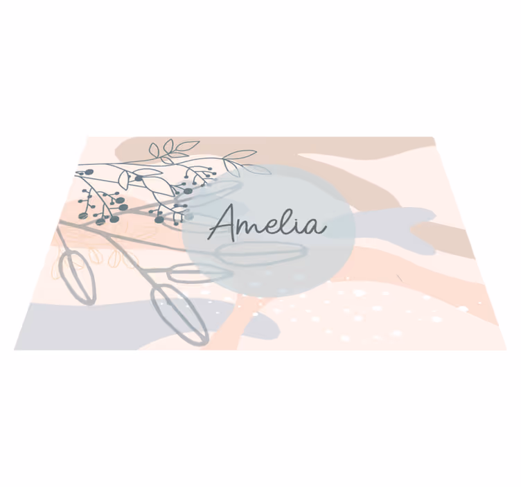 Tischset mit namen im eleganten personalisierten stil - TenStickers