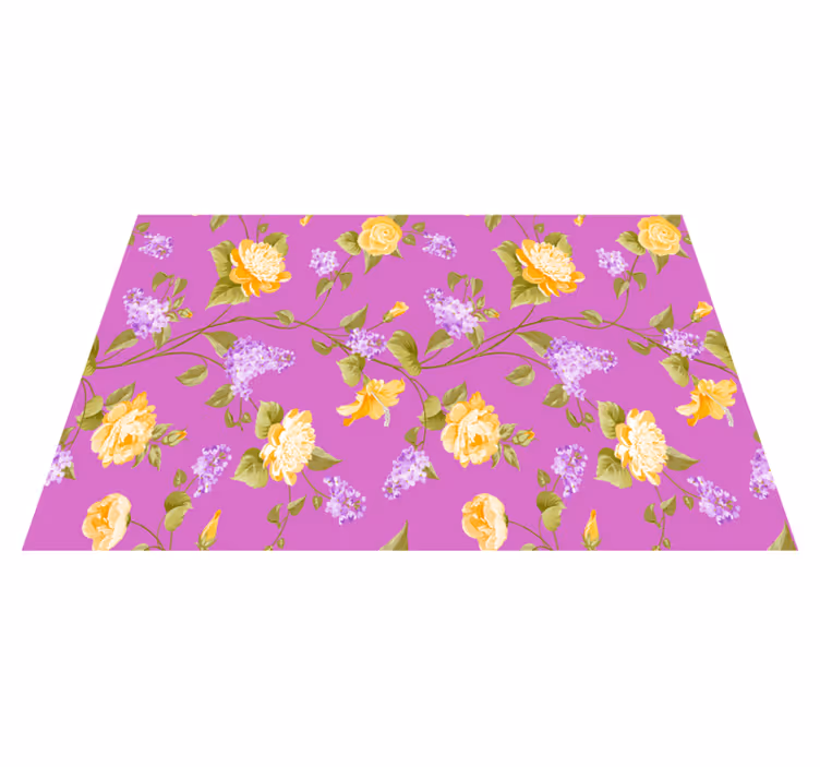 Tischsets originell mit floralem muster in lebhaften farben - TenStickers