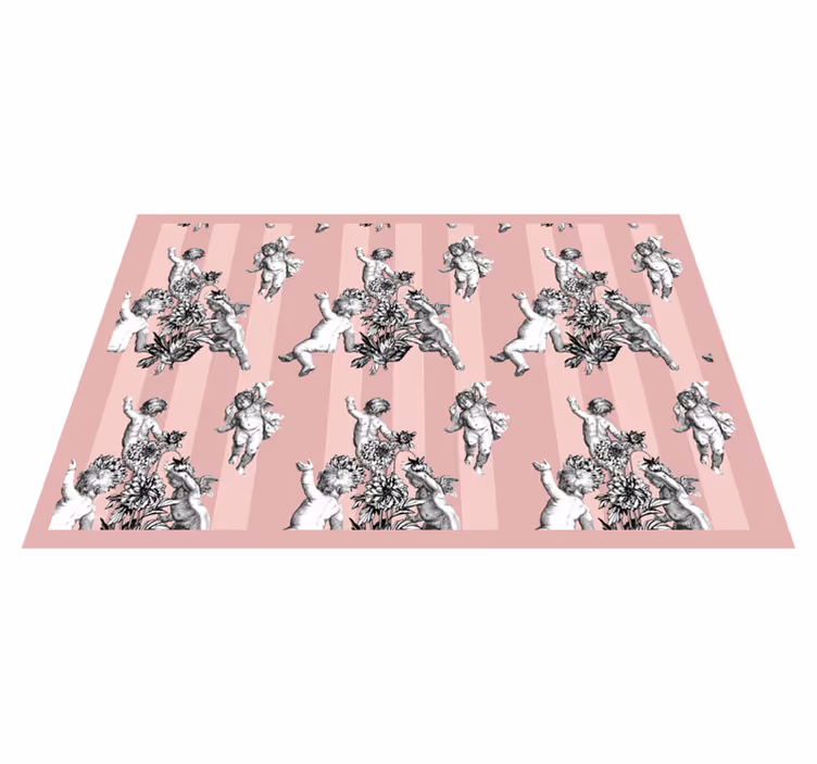 Tischsets originell mit engeln und blumen - TenStickers