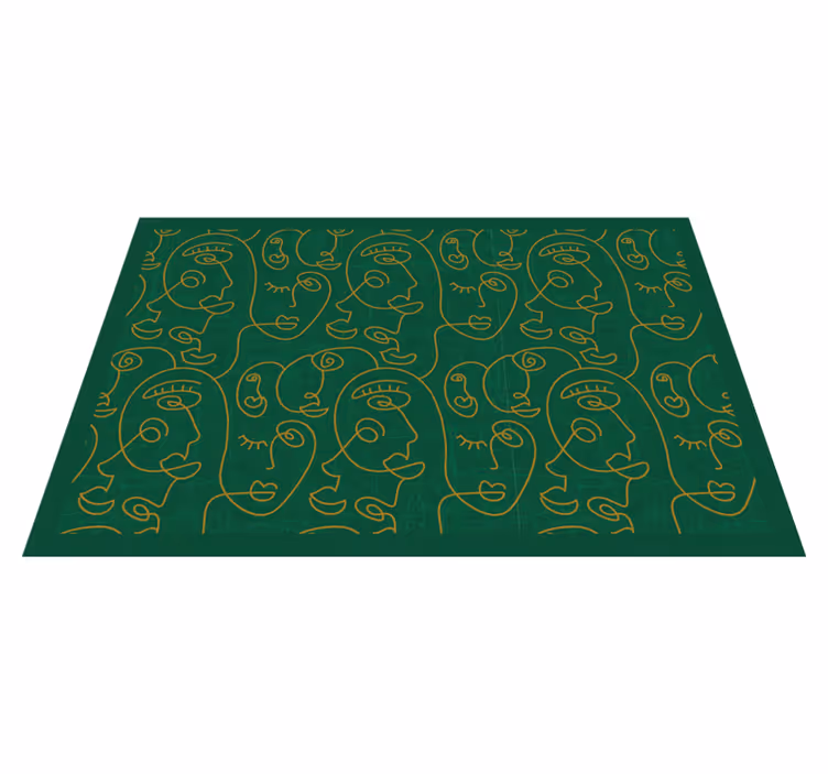 Tischsets originell mit abstraktem gesichtsmuster - TenStickers