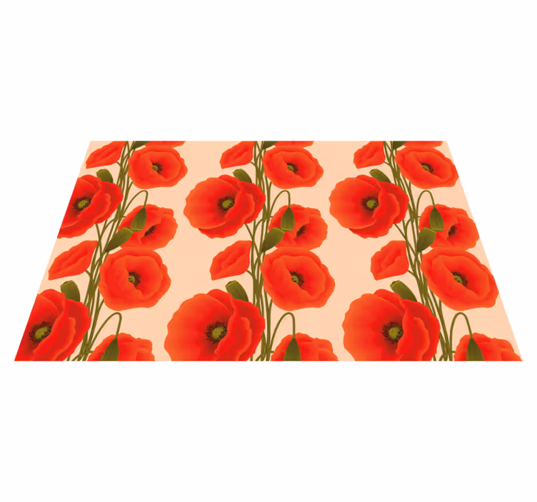 Tischsets mit mohnblumenmuster - TenStickers