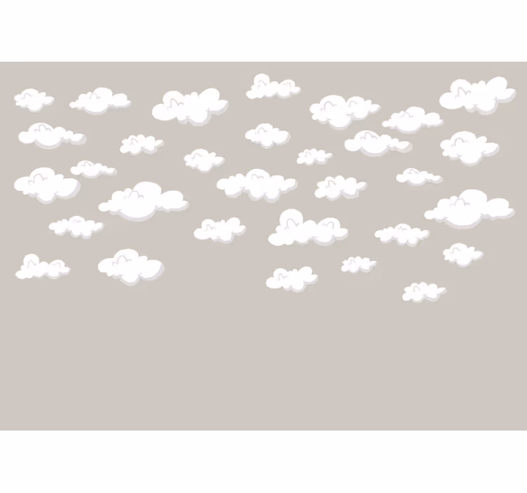 Fototapete Babyzimmer wolken muster - TenStickers