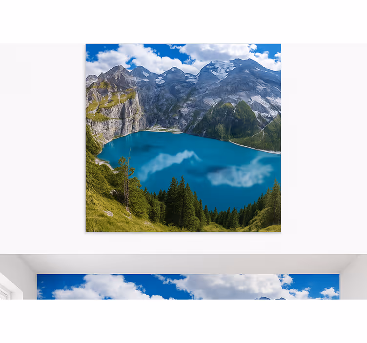 Fototapete Berge goldene sonnenuntergangberge - TenStickers