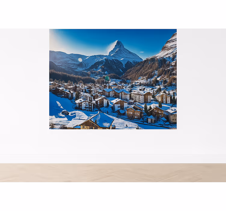 Fototapete Berge oeschinensee, schweiz - TenStickers