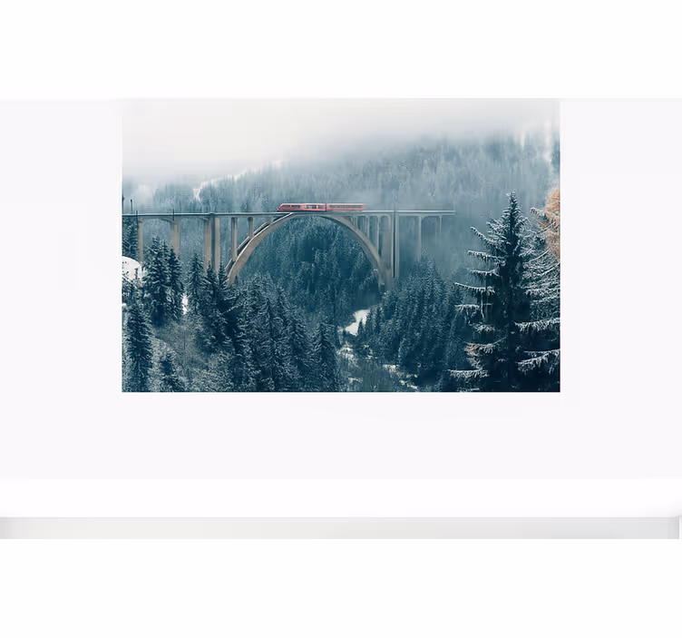 Fototapete Berge zug überquert schweizer alpen - TenStickers