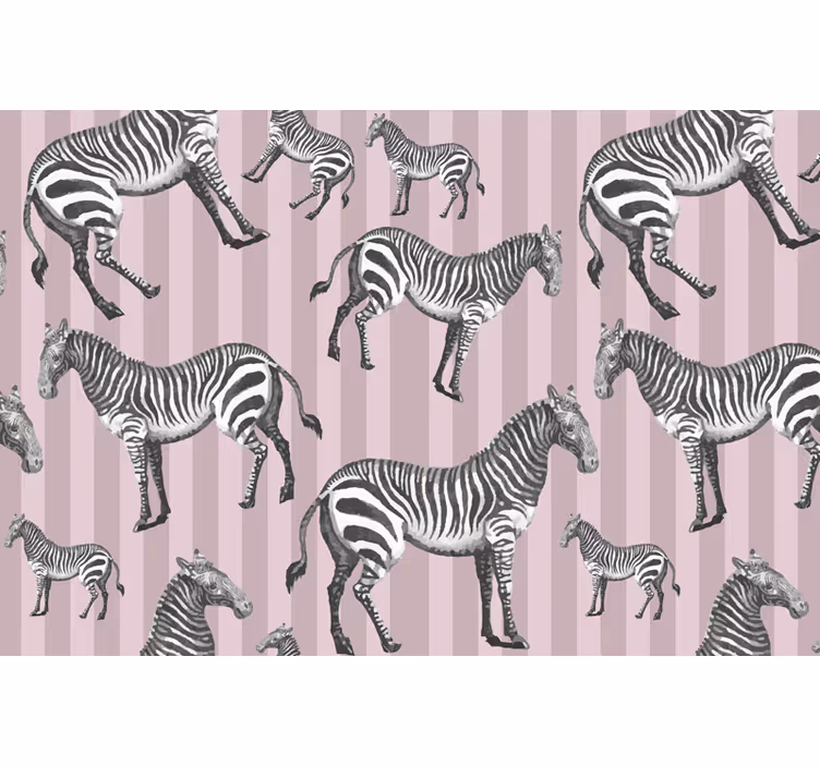 Fototapete afrikanisch mit vintage zebra muster - TenStickers