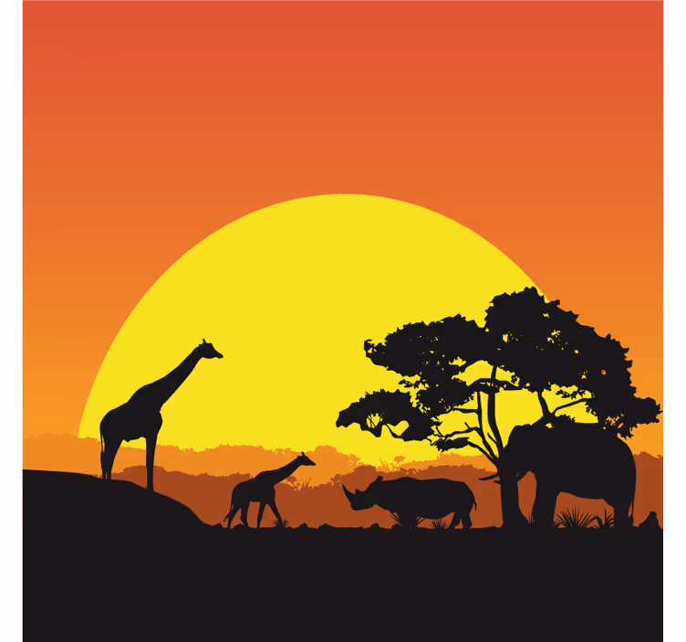 Fototapete afrikanisch savanne - TenStickers