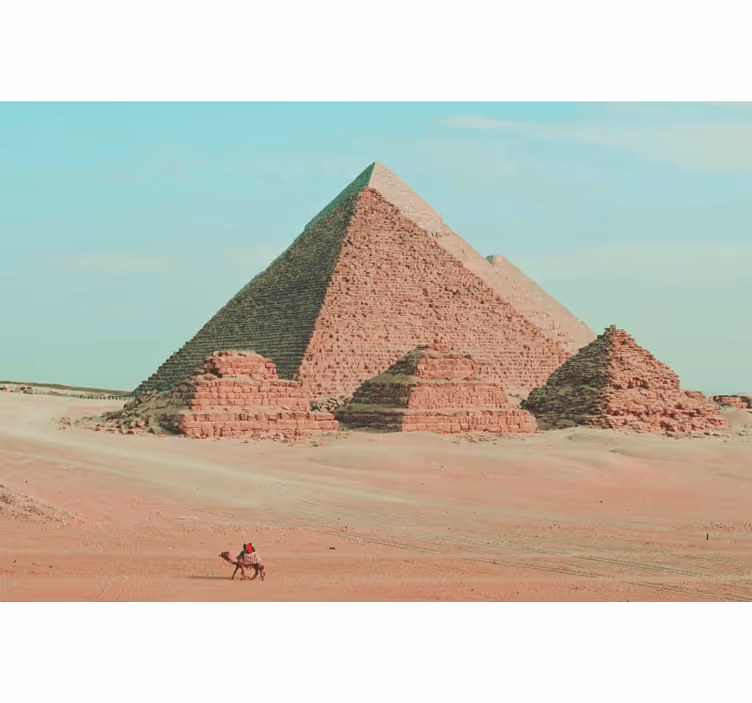 Fototapete wüste ästhetische fotografie pyramiden - TenStickers