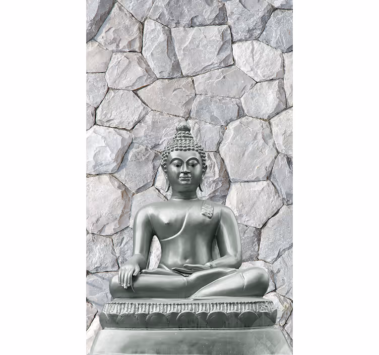 Fototapete buddha mit steineffekt - TenStickers