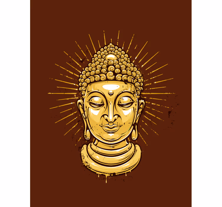 Fototapete buddha goldene buddha-silhouette - TenStickers
