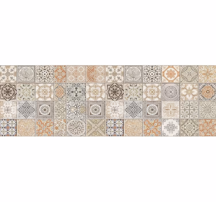 Fototapete beige vintage warme collage - TenStickers