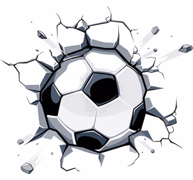 Fototapete weiß 3d kinder fußballmotiv - TenStickers