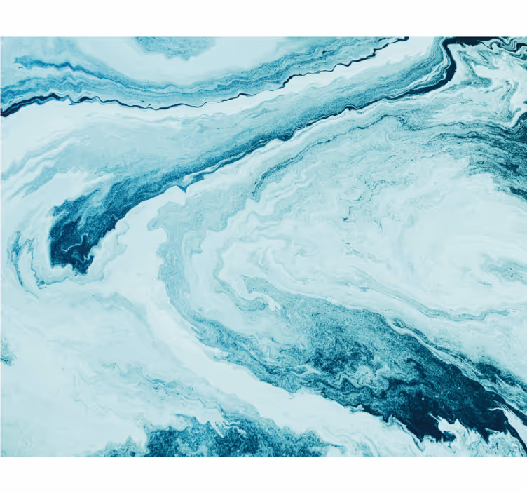 Fototapete blau wellen aus blauen marmor - TenStickers