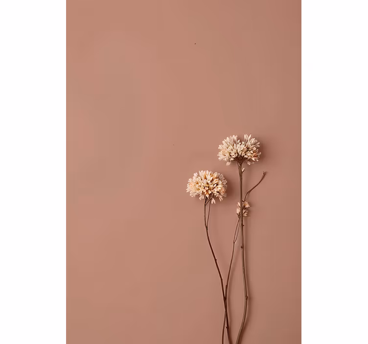 Fototapete eingang mit getrockneten blumen - TenStickers