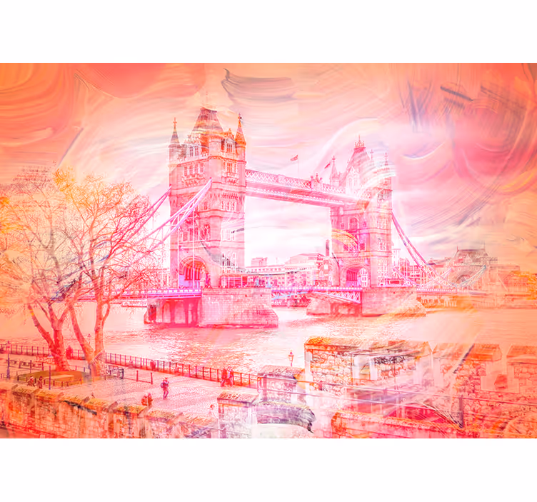 Aquarell Tower Bridge London Fototapete - TenStickers