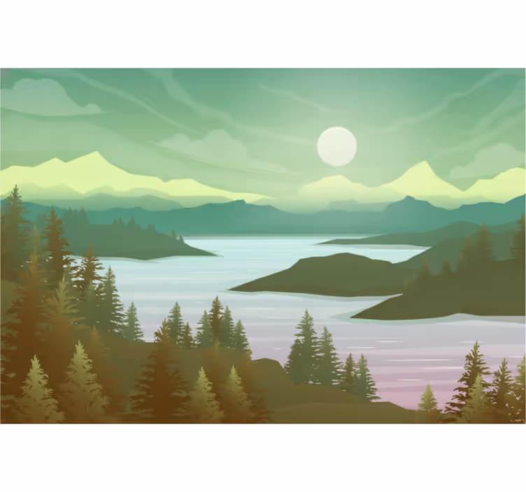 Fototapete eingang fluss und natur - TenStickers