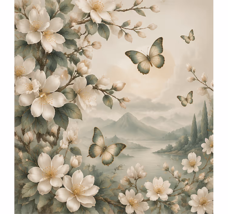 Fototapete natur schmetterling - TenStickers
