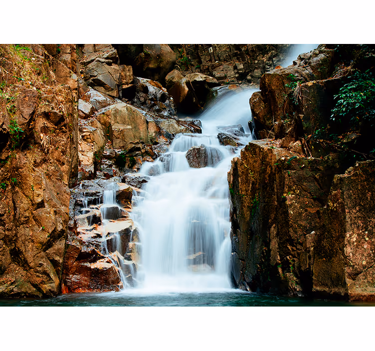 Fototapete Wasserfall kaskadierender wasserfall - TenStickers