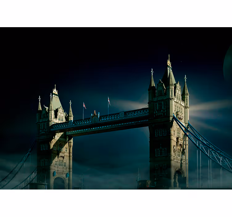 Fototapete London tower bridge nacht - TenStickers